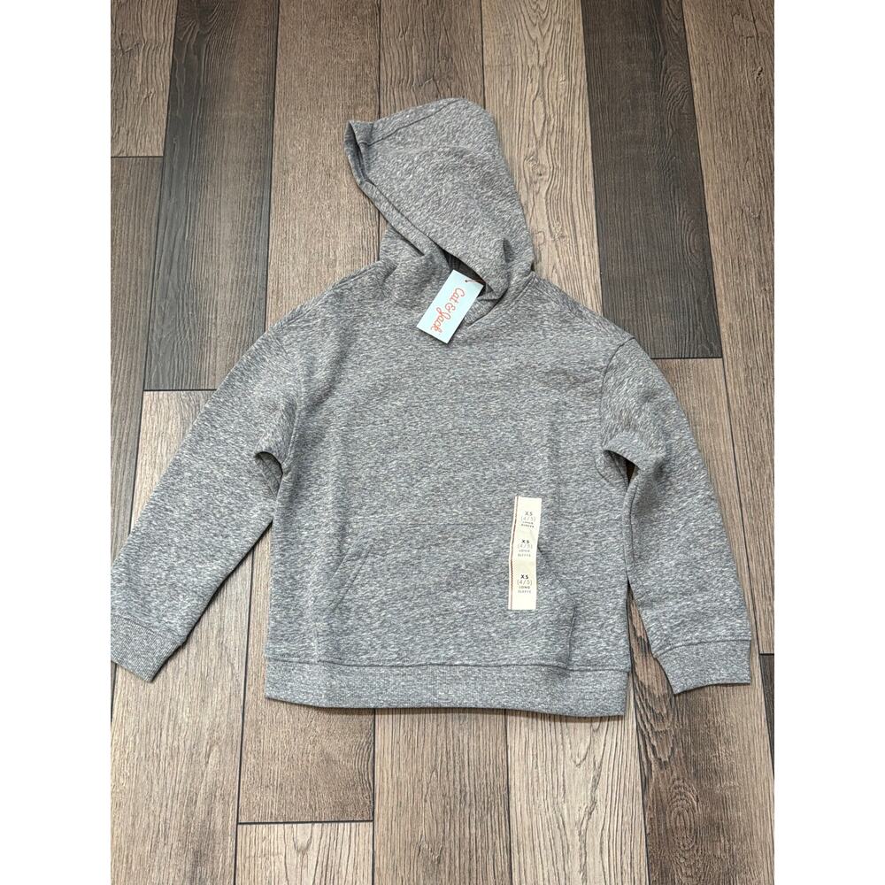 Cat and Jack Gray Hooded Sweatshirt Size XS 4/5 Kids NWT